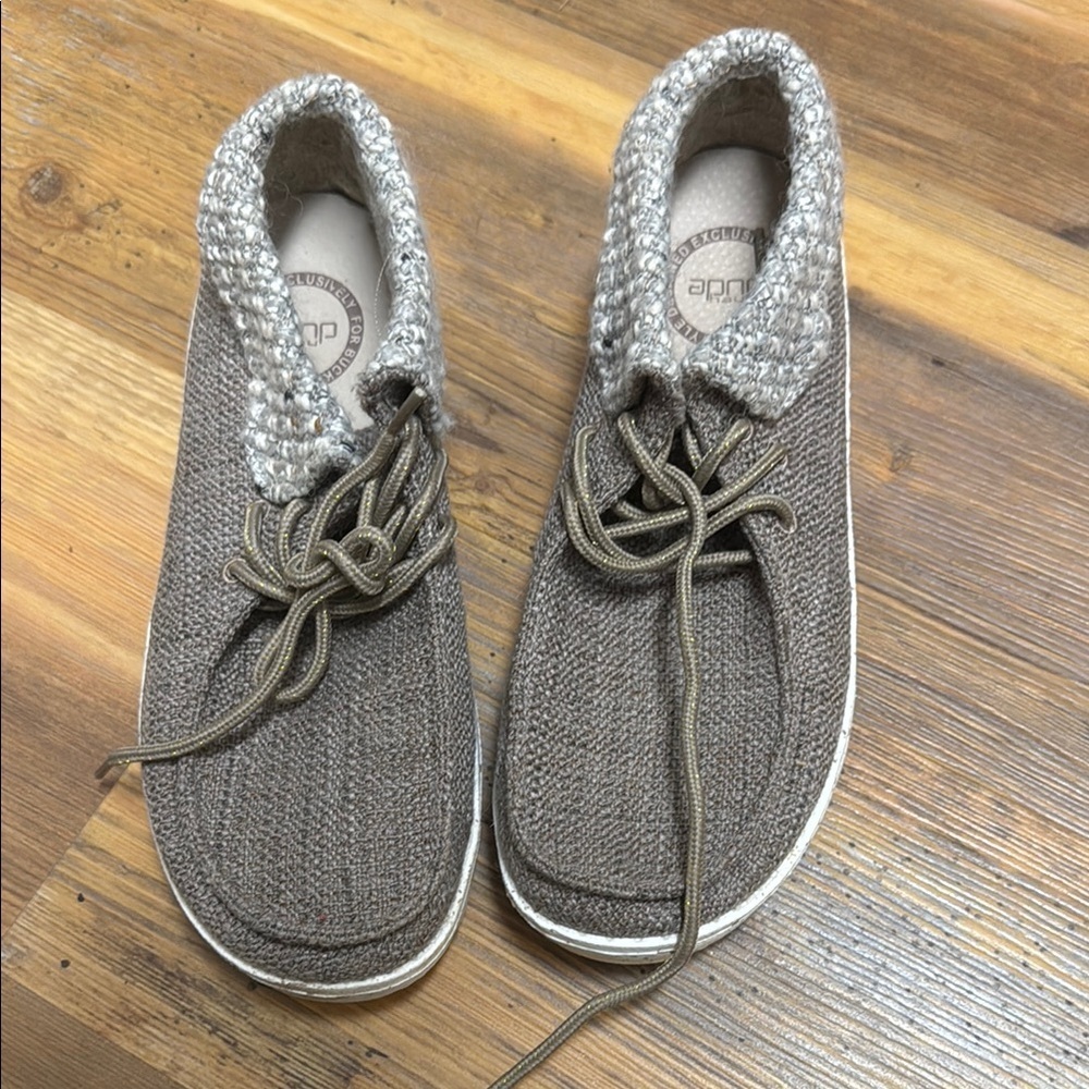 Dude Shoes Knit Ankle Boots - Brown